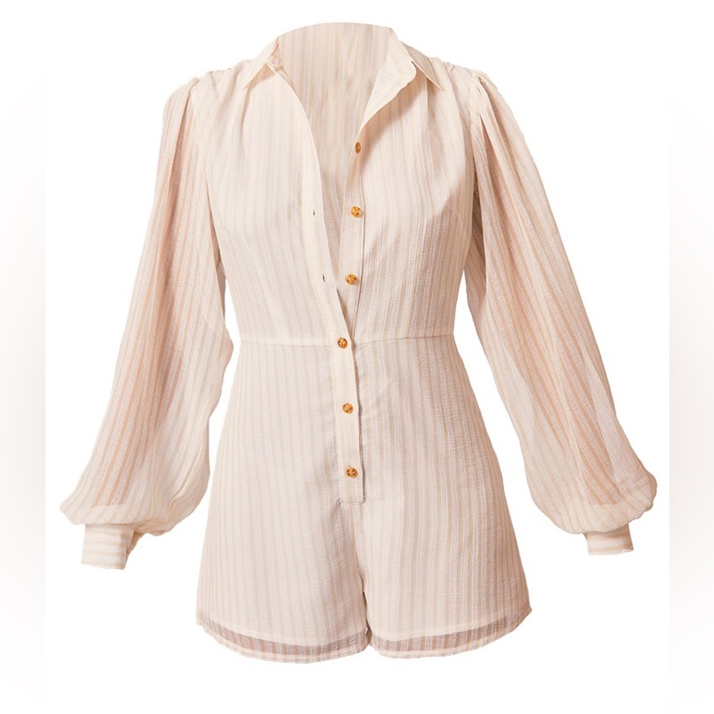 Cream Lux Romper